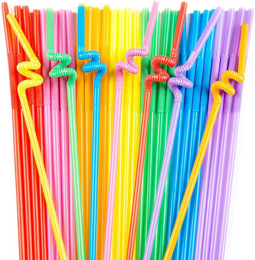 Artistik Renkli Pipet (50 Adet)