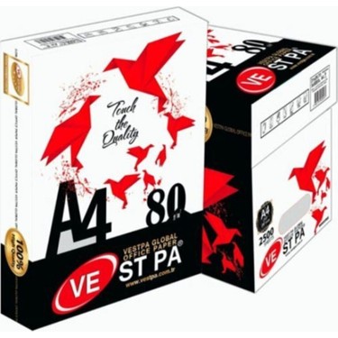 Vestpa A4 Fotokopi Kağıdı 80 gr 1 Paket 500 Yaprak