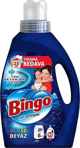 Bingo Sıvı Deterjan 2600ml Renkli Beyaz