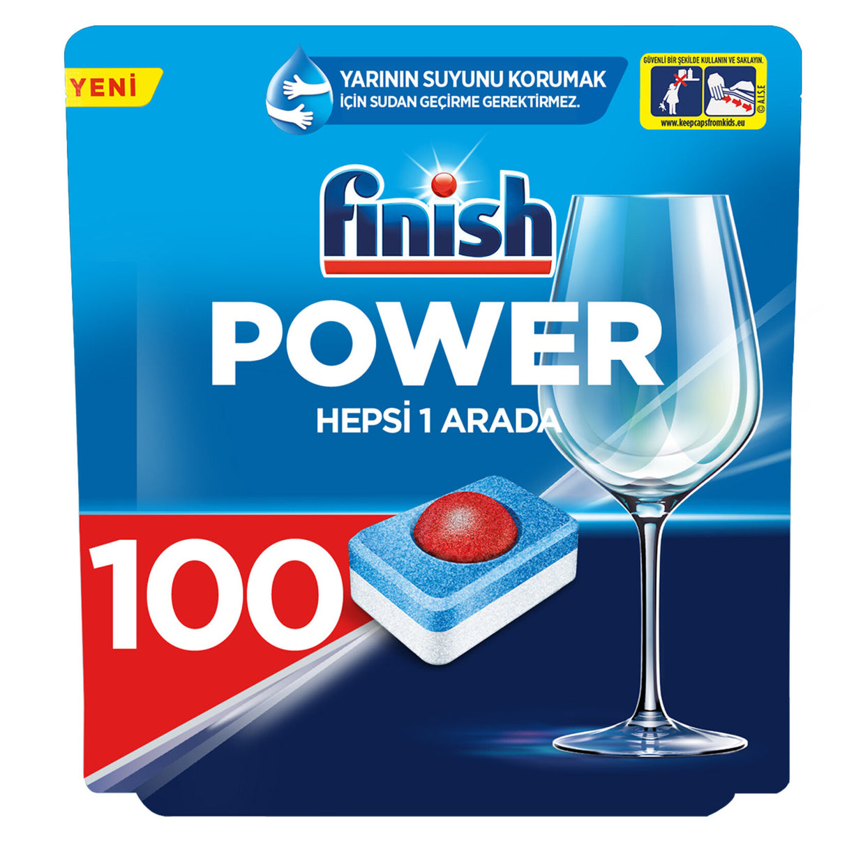 Finish Powerball Bulaşık Makinesi Hepsi 1 Arada 100'Lü