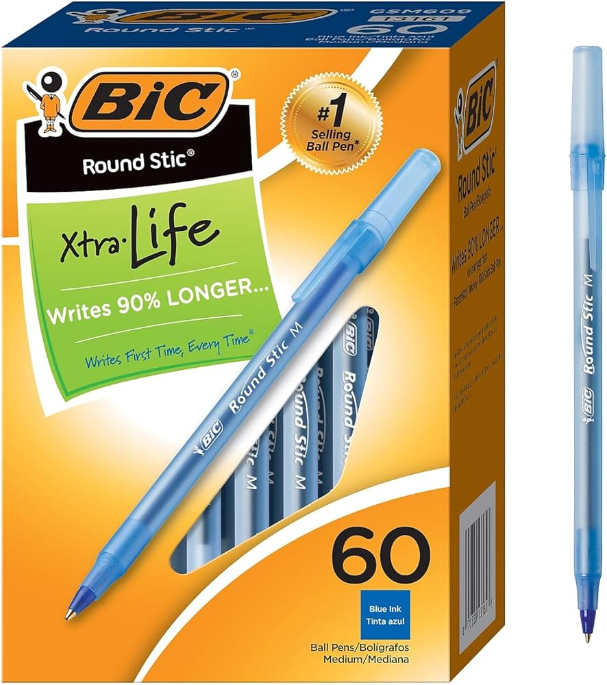 Bic Round Stick Tükenmez Kalem 60'lı Mavi